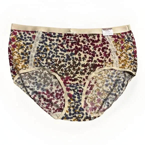 Caicque Panties 22/24 Extra Soft Full Brief Floral NEW IN BAG - Picture 1 of 6